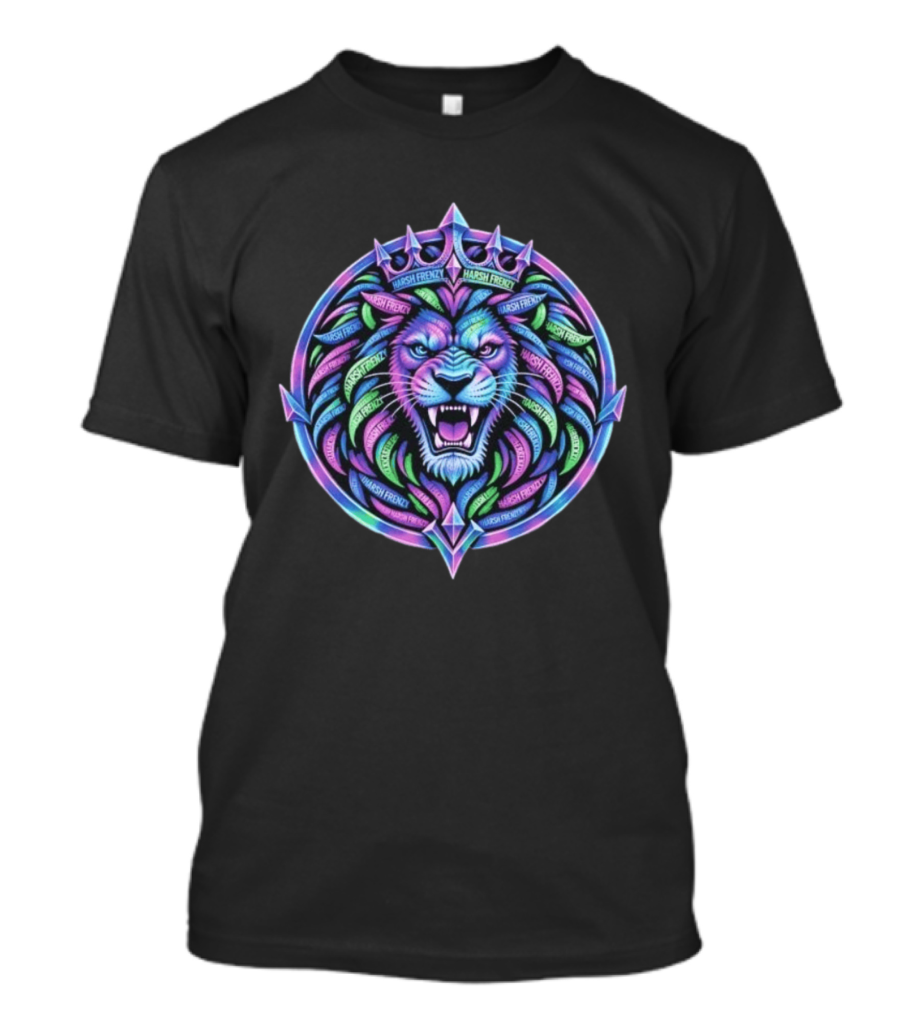 Harsh Frenzy Lion Crown Psychedelic T-Shirt