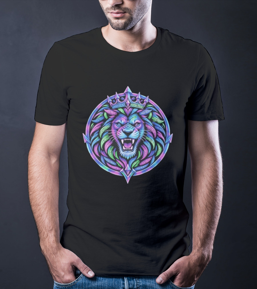 Harsh Frenzy Lion Crown Psychedelic T-Shirt
