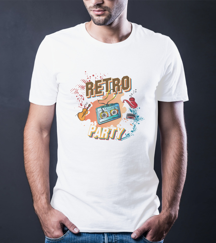 Retro Party Cassette Music T-Shirt