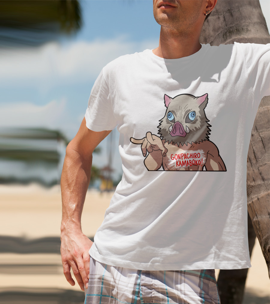 Kimetsu No Yaiba Demon Slayer Inosuke Gonpachiro Kamaboko T-Shirt