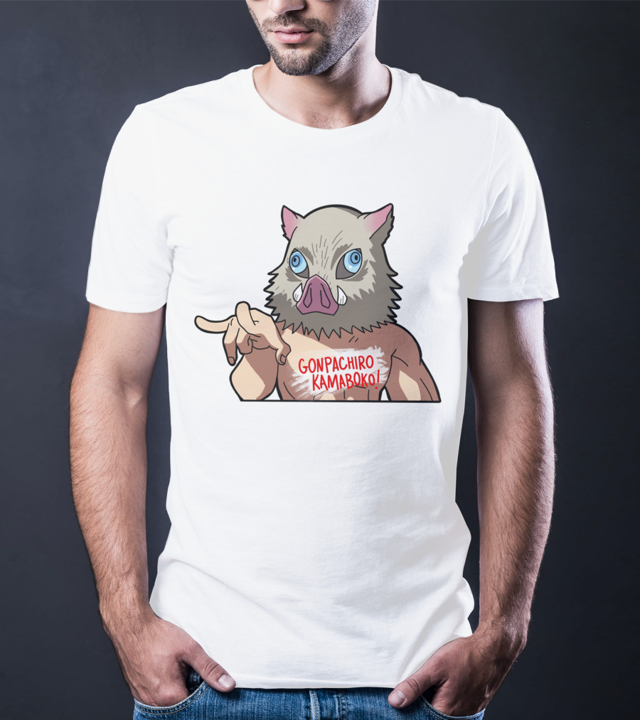 Kimetsu No Yaiba Demon Slayer Inosuke Gonpachiro Kamaboko T-Shirt
