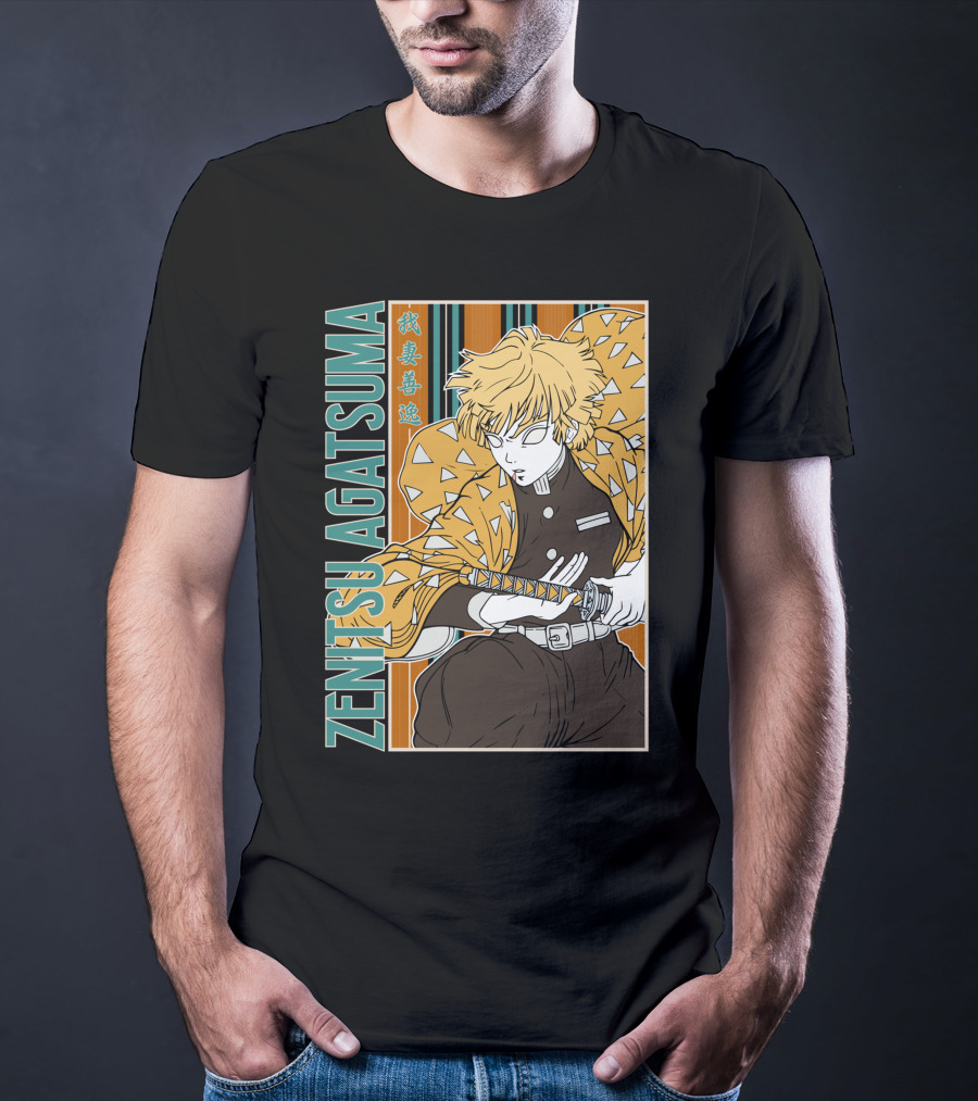 Zenitsu Agatsuma Kimetsu No Yaiba Demon Slayer T-Shirt