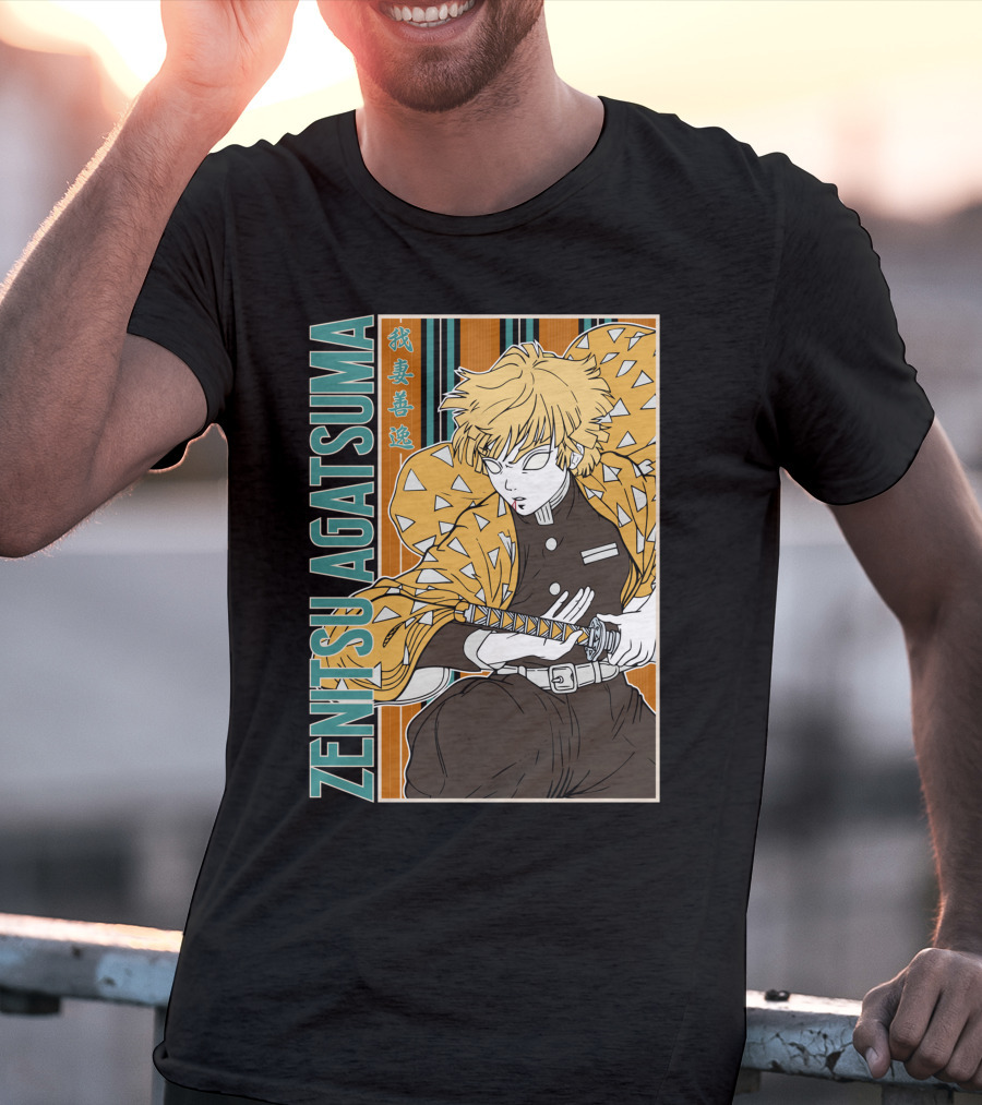 Zenitsu Agatsuma Kimetsu No Yaiba Demon Slayer T-Shirt