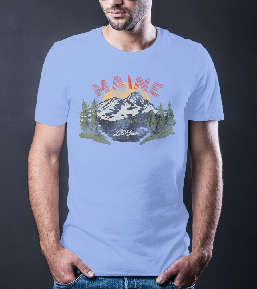 MAINE LL BEAN Mountain Landscape T-Shirt