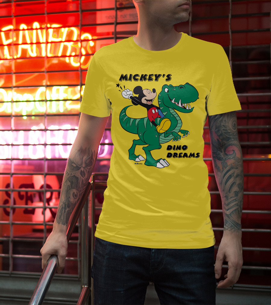 Mickey's Dino Dreams Adventure With Dinosaur Disney T-Shirt