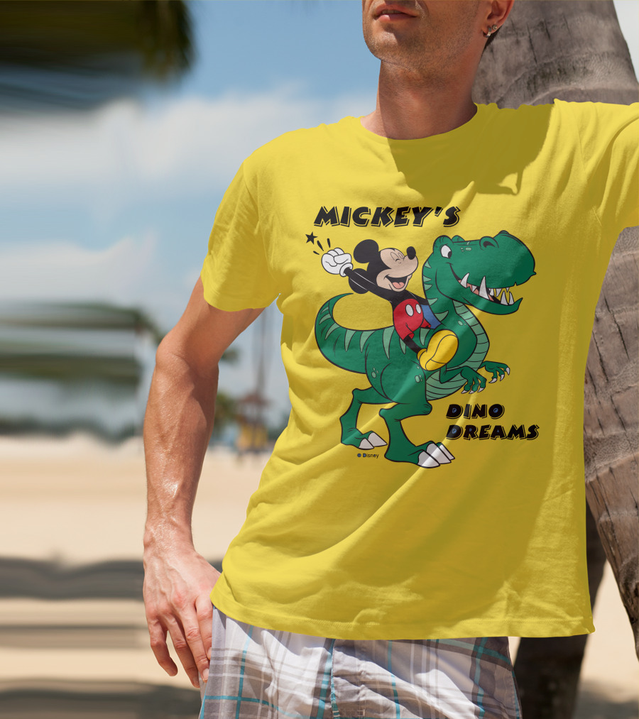 Mickey's Dino Dreams Adventure With Dinosaur Disney T-Shirt