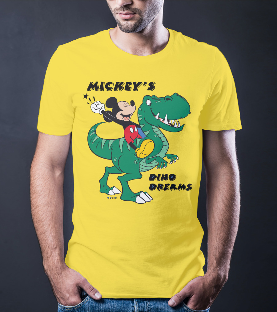 Mickey's Dino Dreams Adventure With Dinosaur Disney T-Shirt