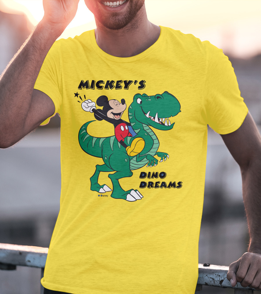 Mickey's Dino Dreams Adventure With Dinosaur Disney T-Shirt