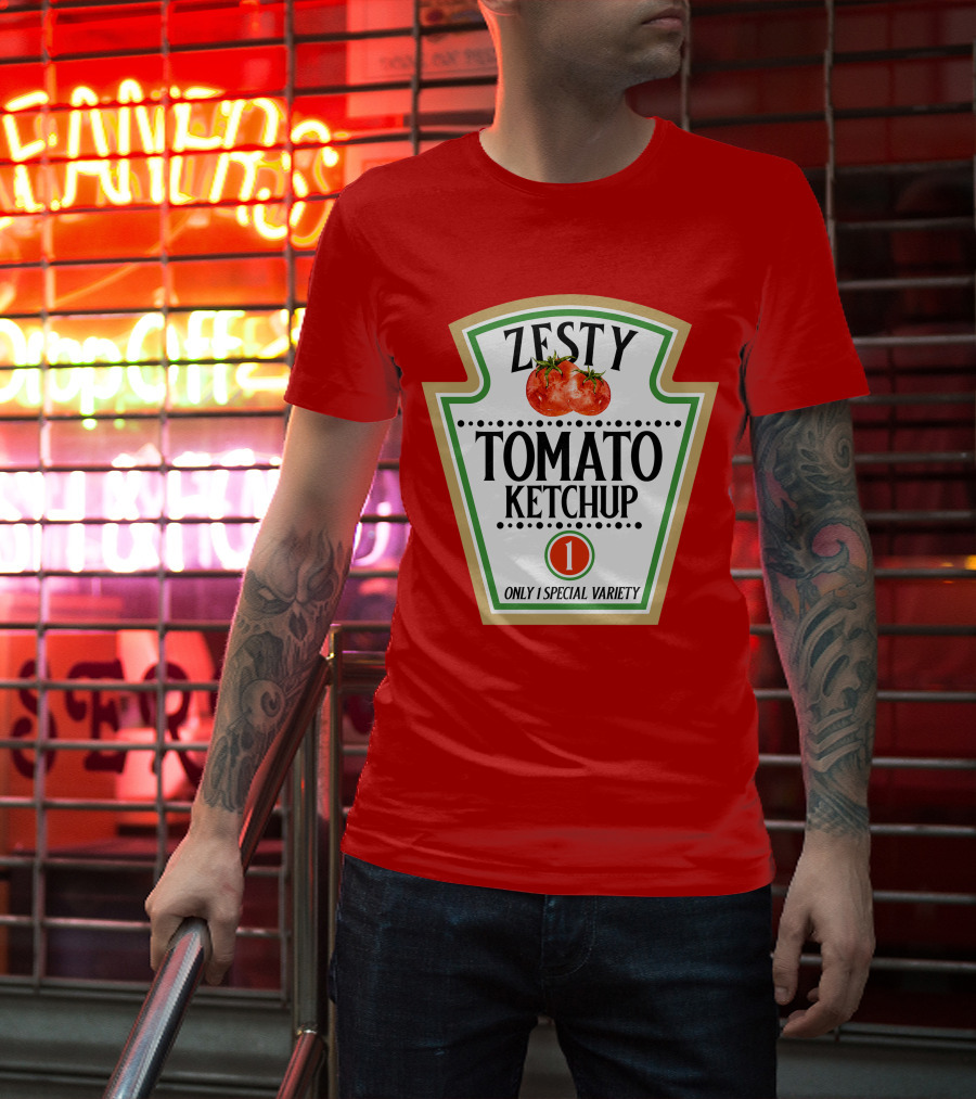 Zesty Tomato Ketchup Only 1 Special Variety Funny Halloween Costumes Group Set T-Shirt