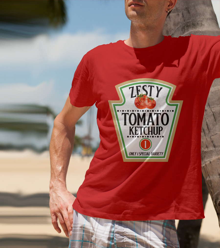 Zesty Tomato Ketchup Only 1 Special Variety Funny Halloween Costumes Group Set T-Shirt