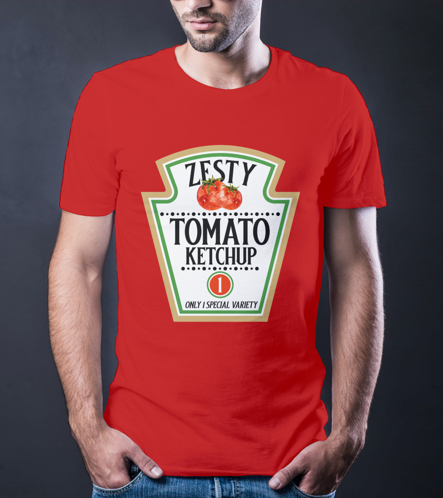 Zesty Tomato Ketchup Only 1 Special Variety Funny Halloween Costumes Group Set T-Shirt