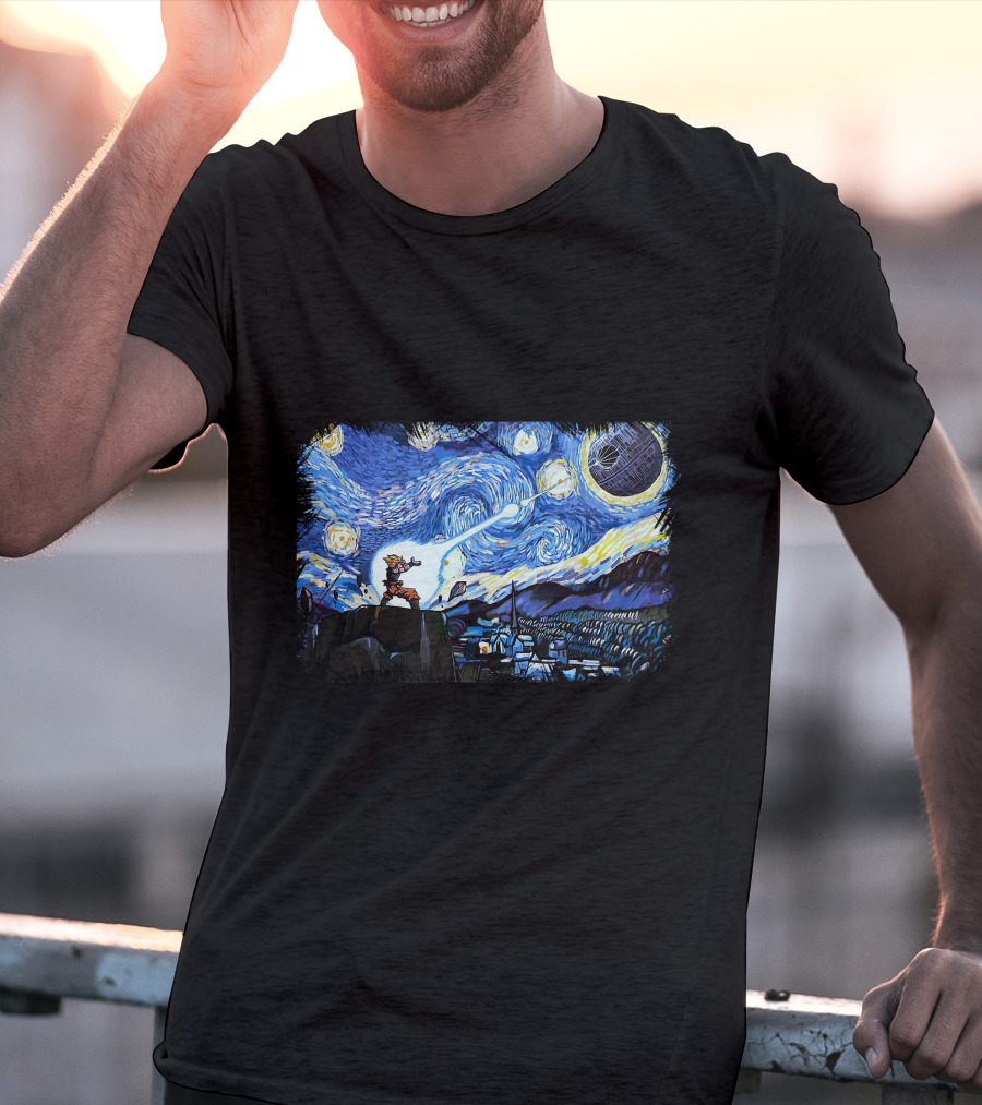 Van Gogh-Ku Starry Night Fusion Battle T-Shirt