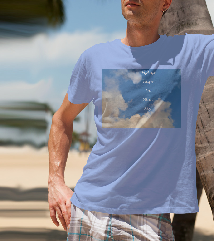 Flying High In Blue Sky Clouds T-Shirt