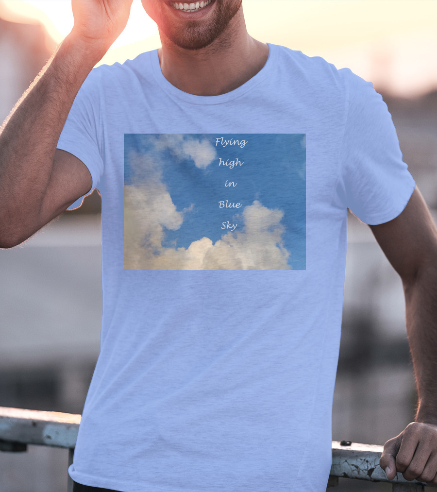Flying High In Blue Sky Clouds T-Shirt