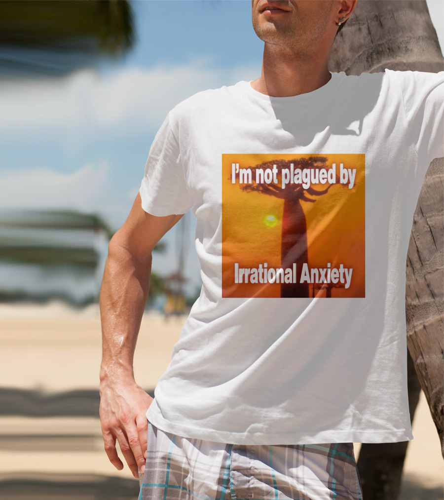Imbuggyhear Global Self Hypnosis I'm Not Plagued By Irrational Anxiety Baobab Tree Sunset T-Shirt