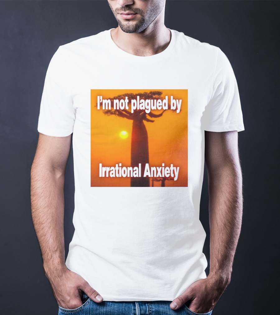 Imbuggyhear Global Self Hypnosis I'm Not Plagued By Irrational Anxiety Baobab Tree Sunset T-Shirt