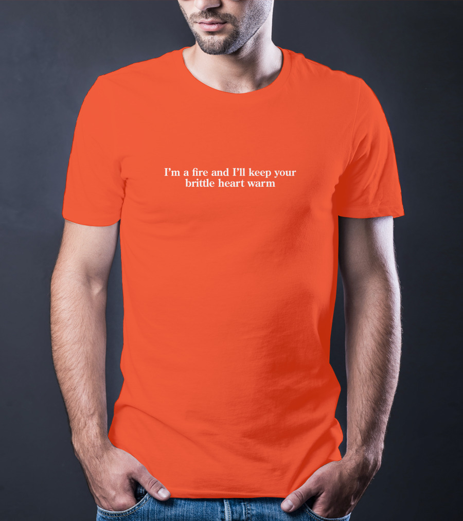 The Swift Society Folklore I'm A Fire And I'll Keep Your Brittle Heart Warm Red T-Shirt
