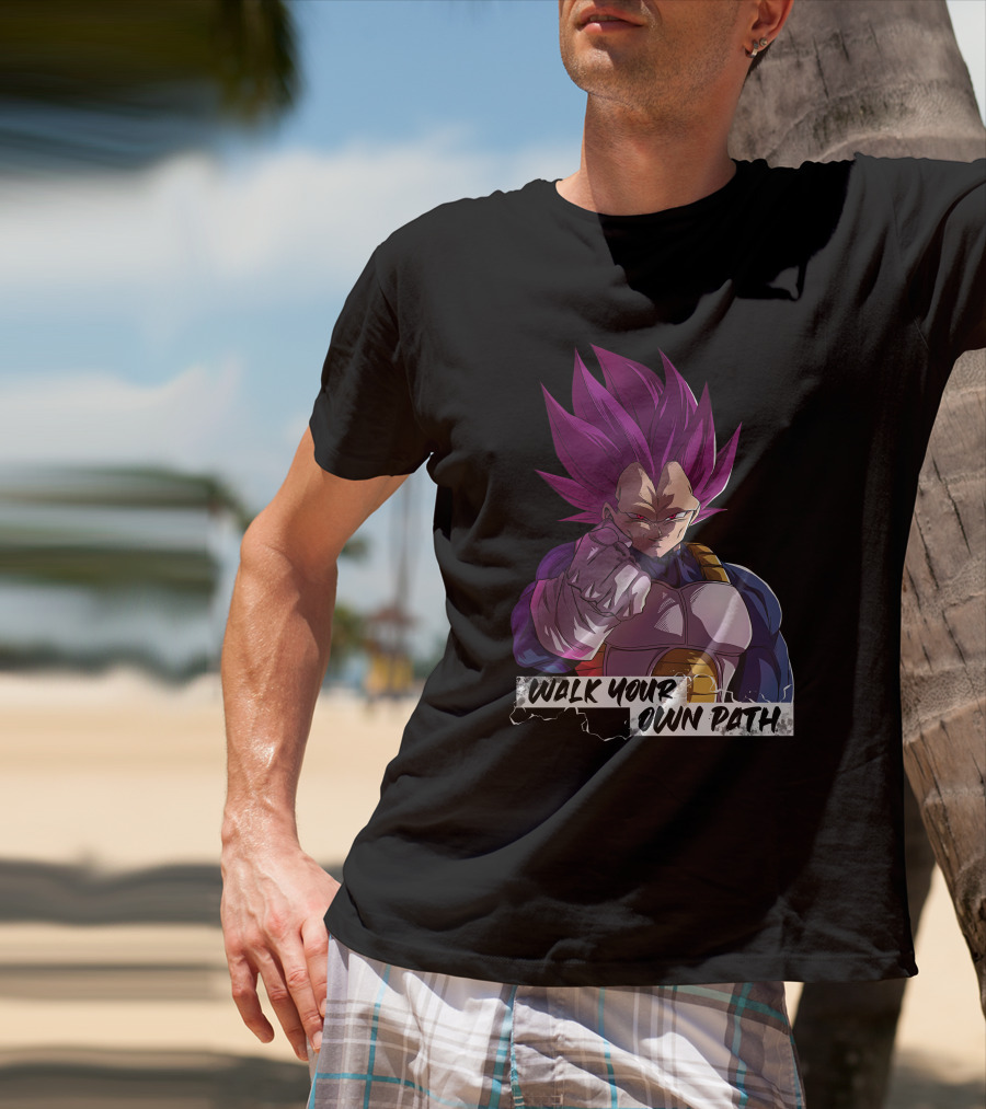 Ultra Ego Motivational Merch Walk Your Own Path Emperor Big Vegeta T-Shirt