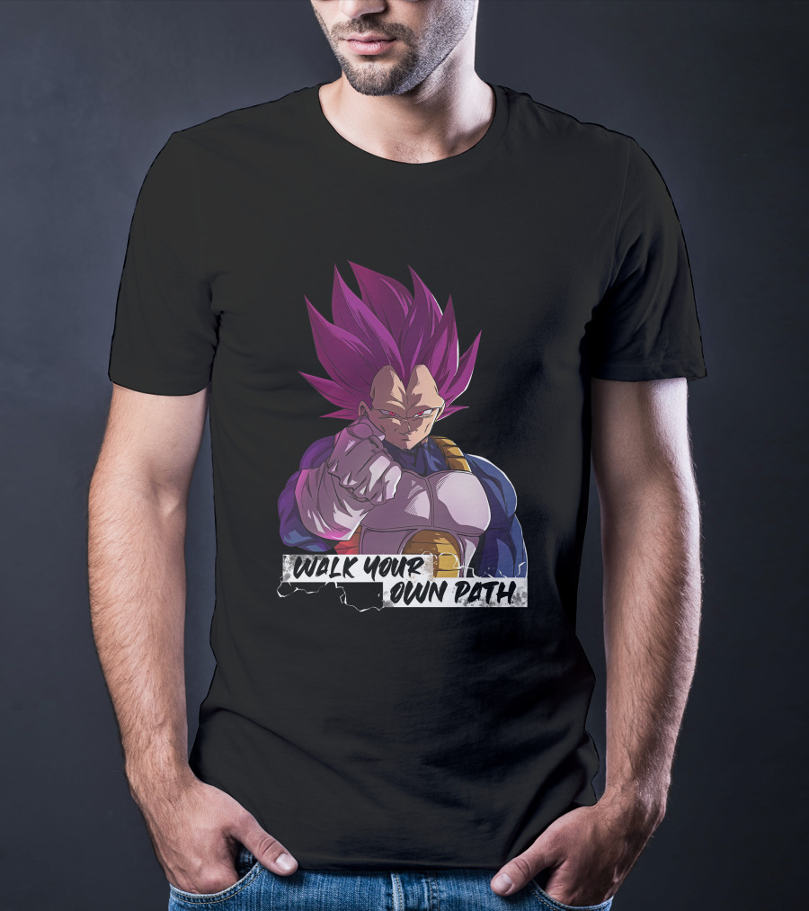 Ultra Ego Motivational Merch Walk Your Own Path Emperor Big Vegeta T-Shirt