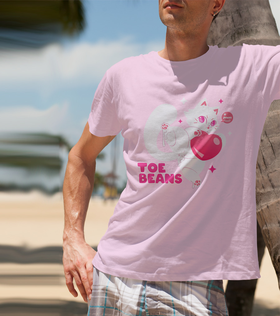 Toe Beans Juicy Cat Candy Heart Kawaii T-Shirt