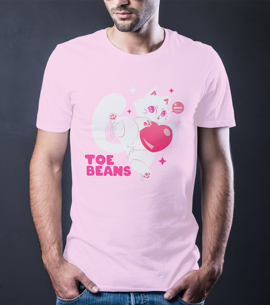 Toe Beans Juicy Cat Candy Heart Kawaii T-Shirt