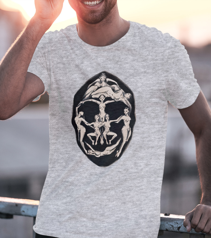 Girl Plastic Art Store Merch Dali Recreation Men's Heavyweight Surrealist Face T-Shirt