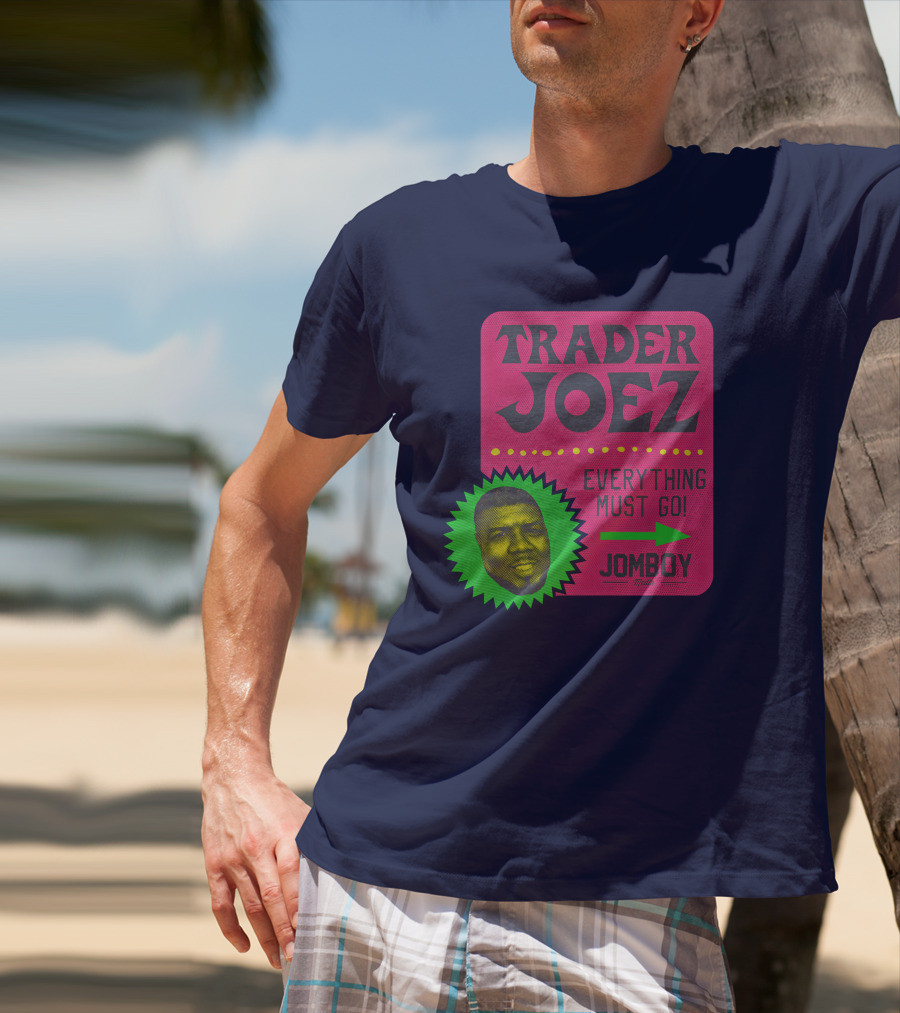 Jomboy Media Shop Trader Joez Everything Must Go Joez McFly Dominican Republic Flag T-Shirt