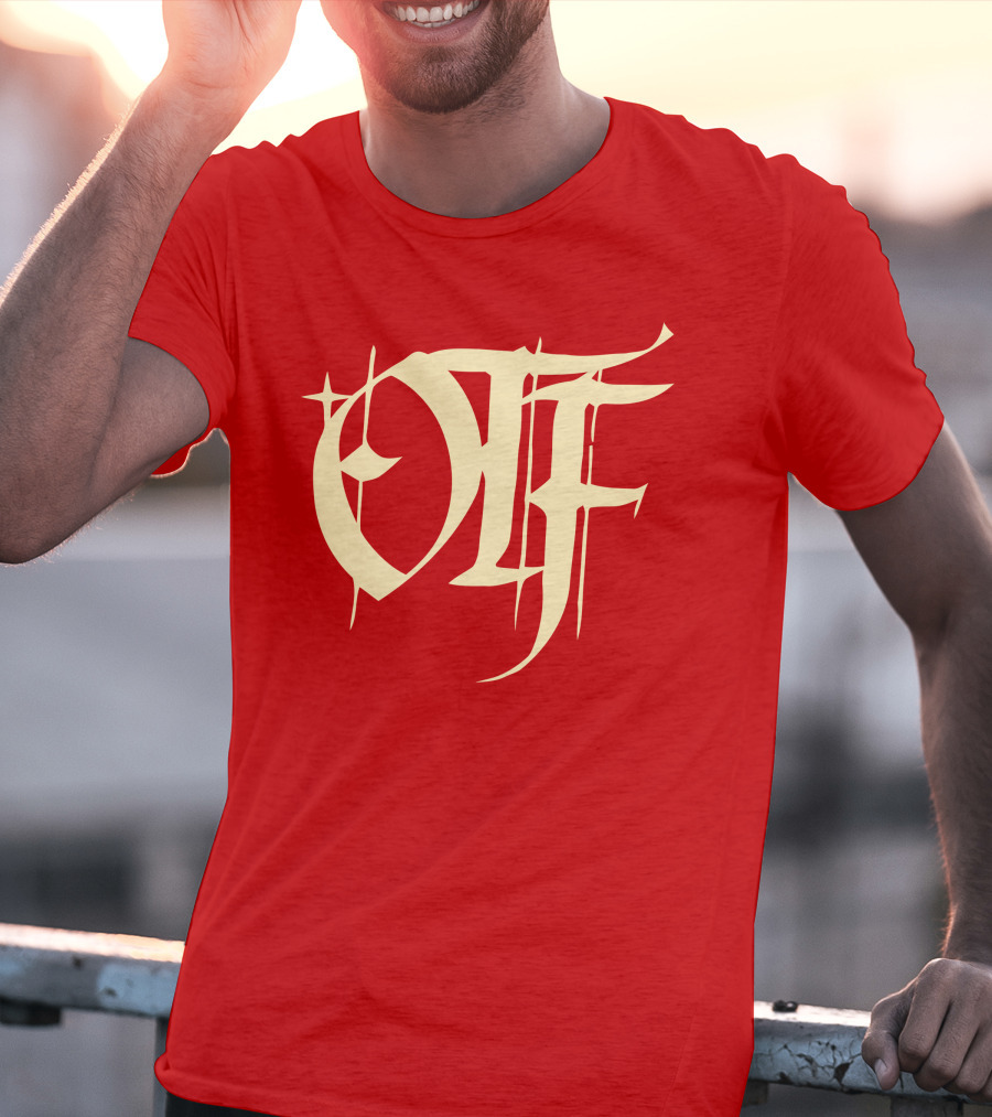 Otf Gear Store Merch Otf Script Red Bold Typography T-Shirt