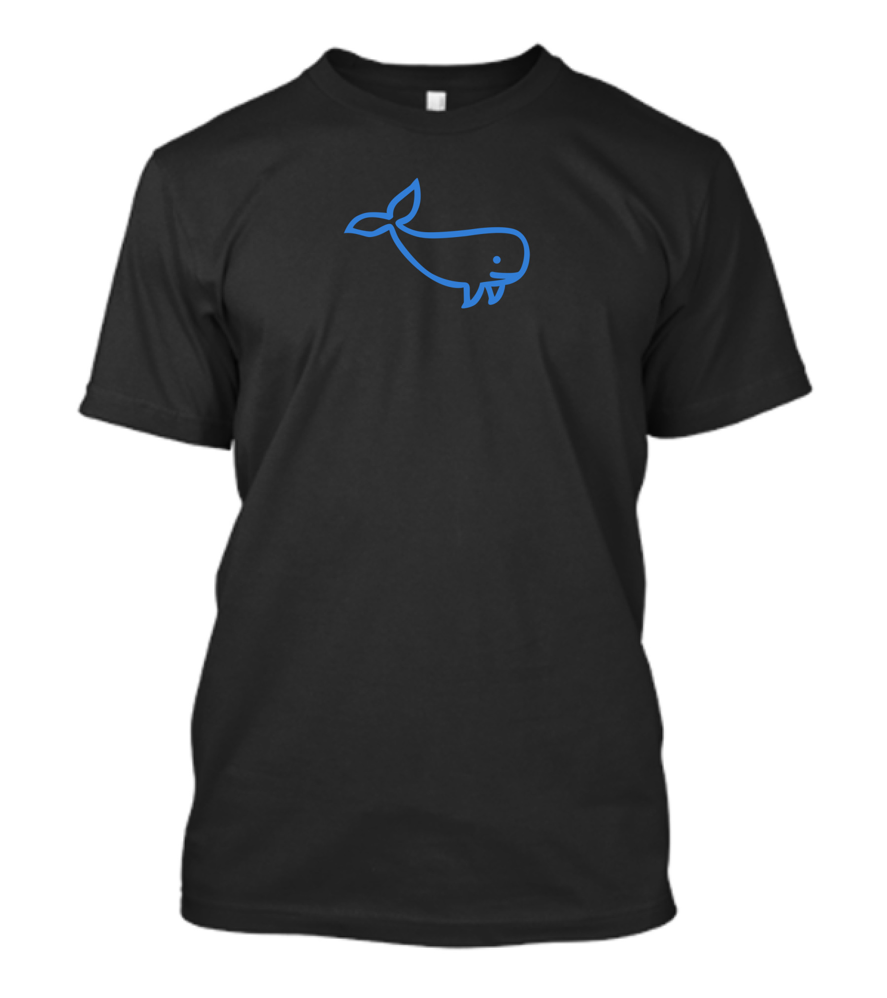 Awhalefact Store Whale Outline Whale Fact T-Shirt