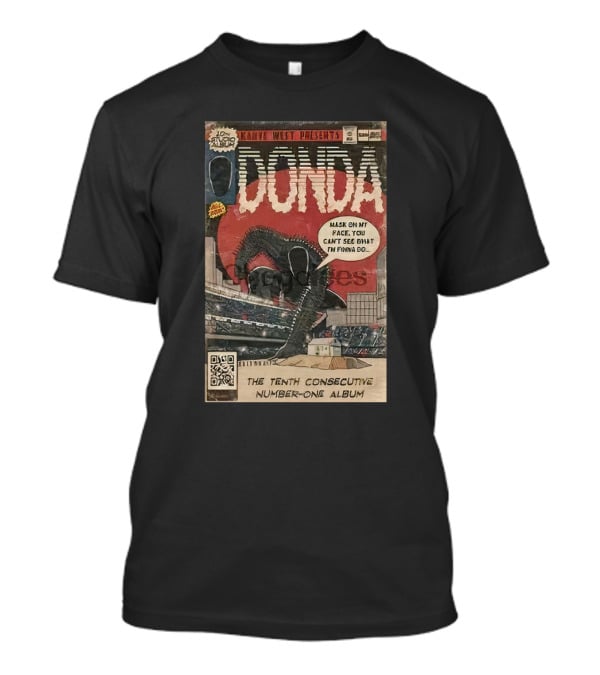 Kanye West Presents Donda Comic Book Tenth Consecutive Number-One Album Mask On My Face T-Shirt