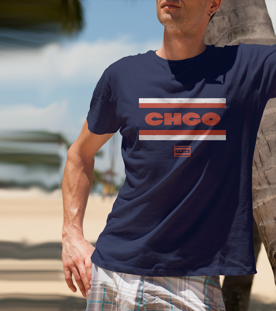 Chgo Locker Merch Chgo Midway Retro Stripe T-Shirt