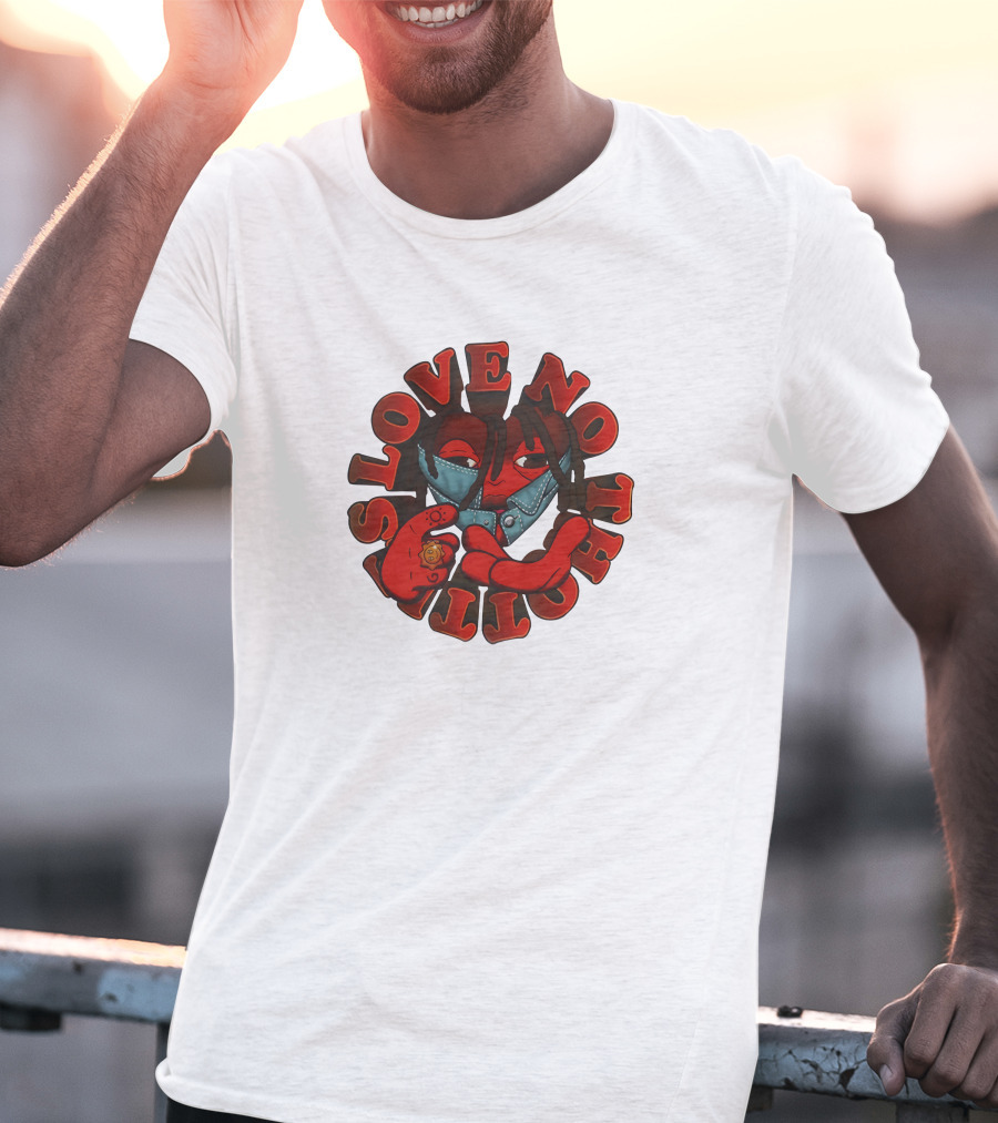 Love No Thottie Heart Glo Gang Worldwide Bold Red Character T-Shirt