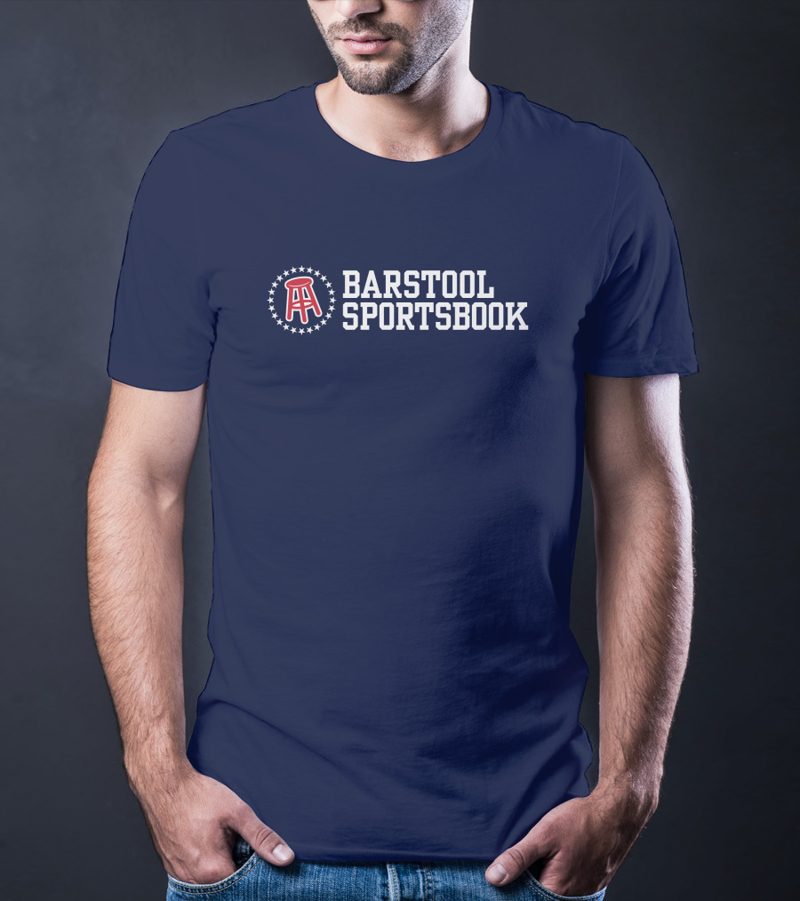 Sportsbook Stool Logo Navy Blue T-Shirt