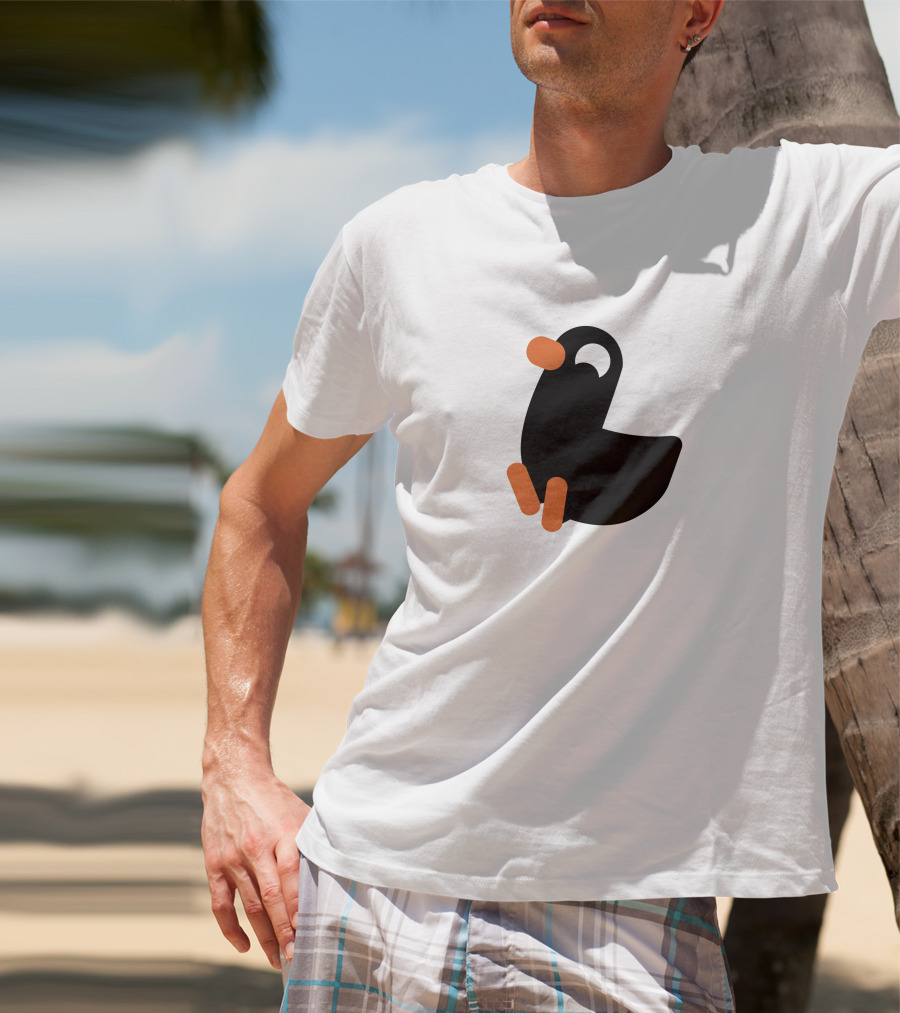 Kurzgesagt Merch Duck Iconic Black And Orange T-Shirt