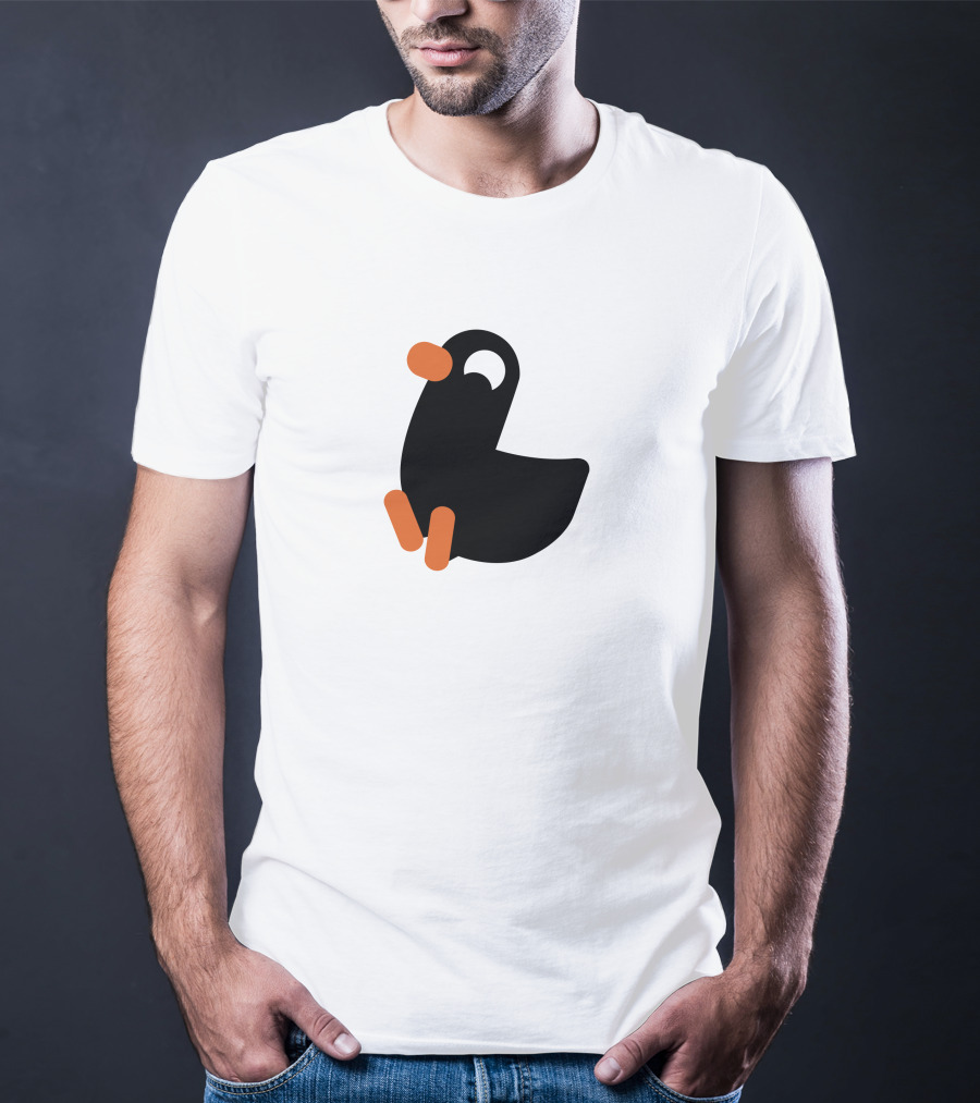 Kurzgesagt Merch Duck Iconic Black And Orange T-Shirt