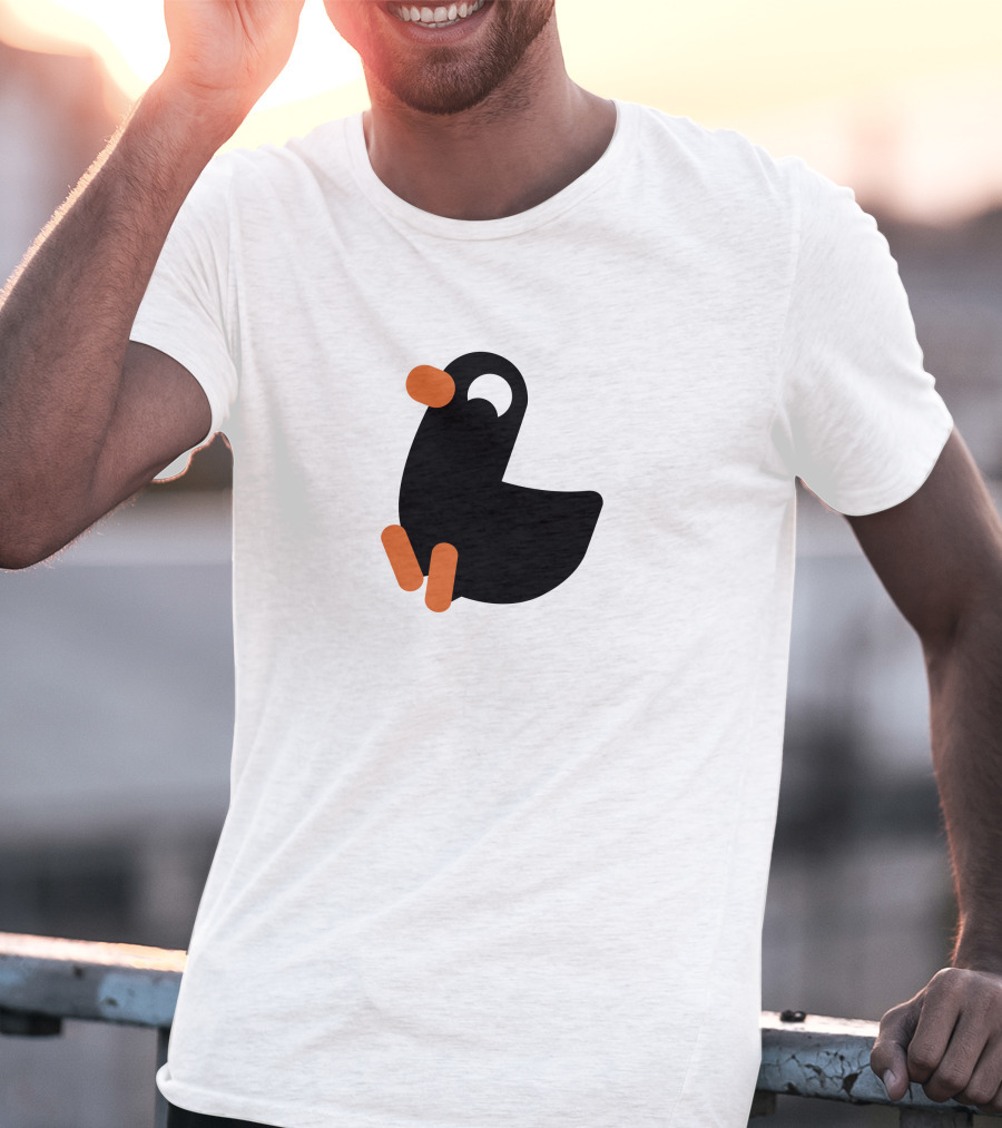 Kurzgesagt Merch Duck Iconic Black And Orange T-Shirt