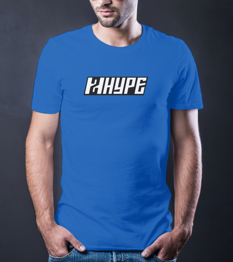 2Hype Logo 2Hype Merch Blue Background T-Shirt