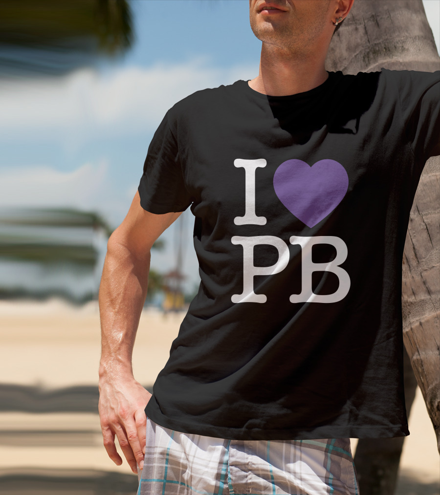 I Love PB Pierre Bourne Merch Purple Heart T-Shirt