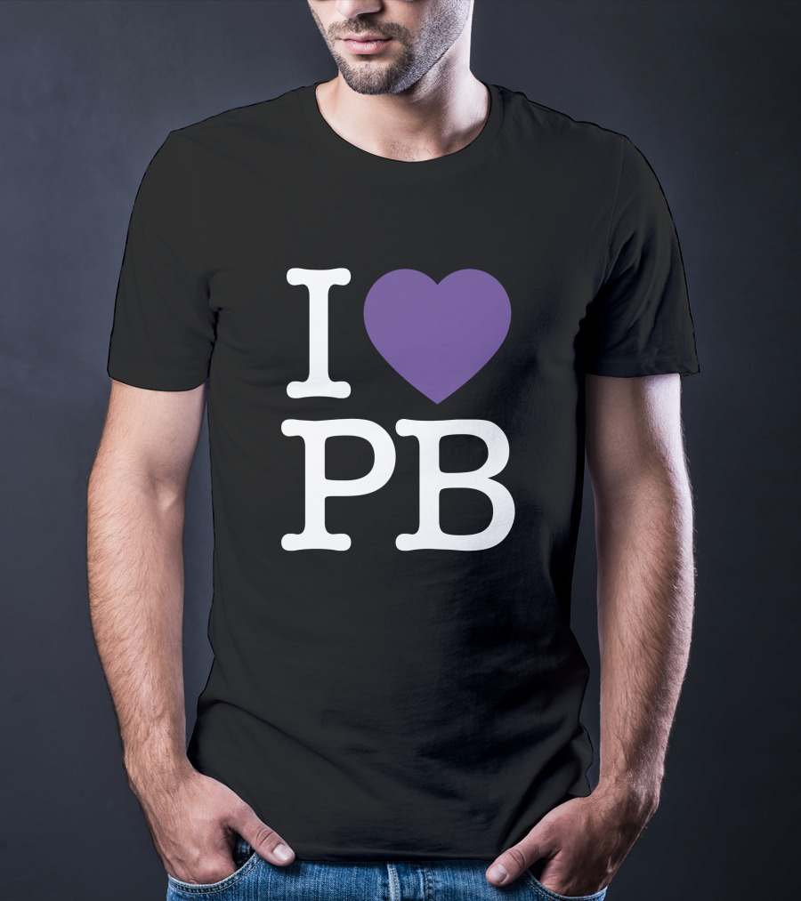 I Love PB Pierre Bourne Merch Purple Heart T-Shirt