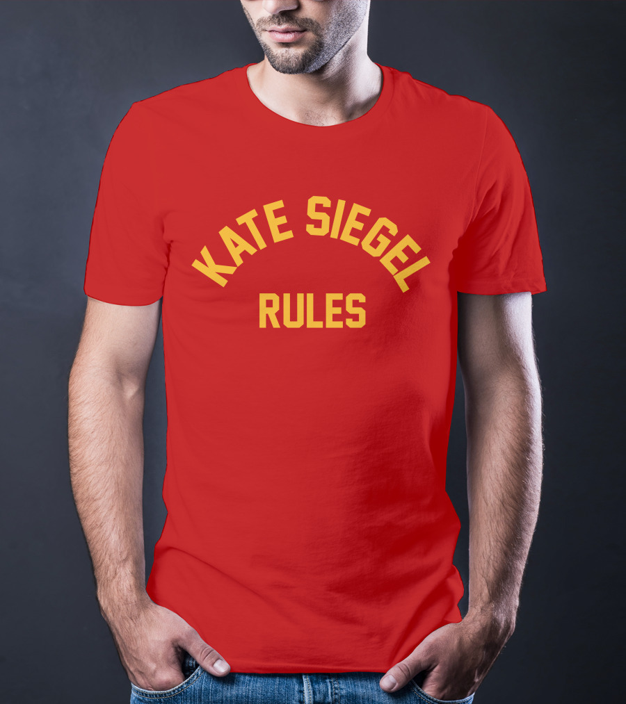 KATE SIEGEL RULES Text T-Shirt