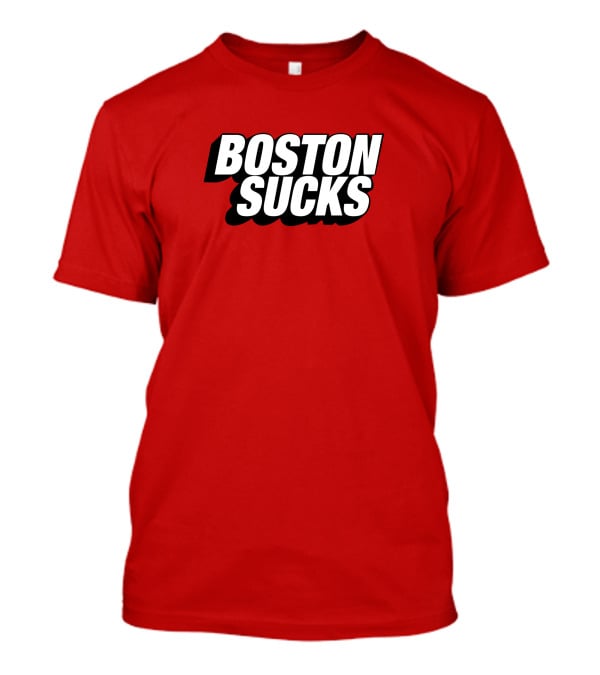 New York Post Sports Boston Sucks Red T-Shirt