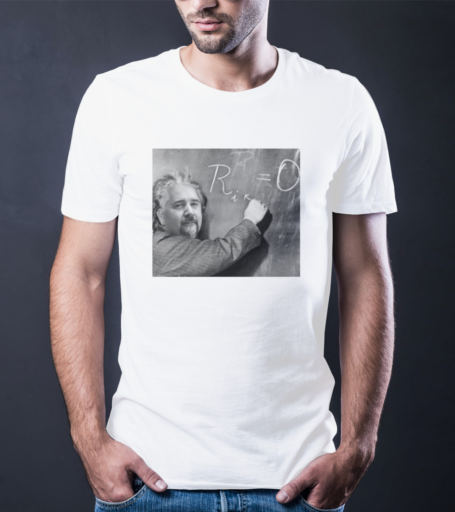 Guy Fieri Merch Guy-Nstein R Equals Zero Equation Chalkboard Image T-Shirt