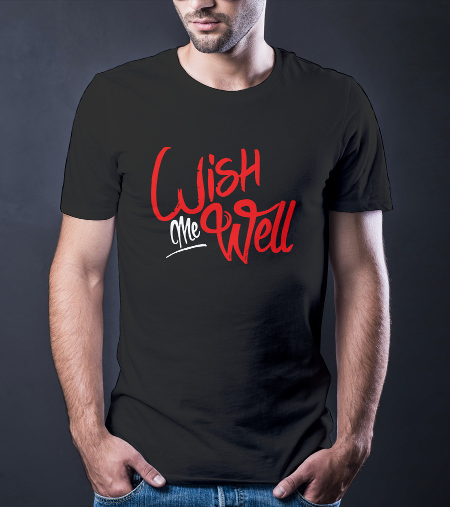 Yfn Lucci Wish Me Well Red And White Bold Script T-Shirt