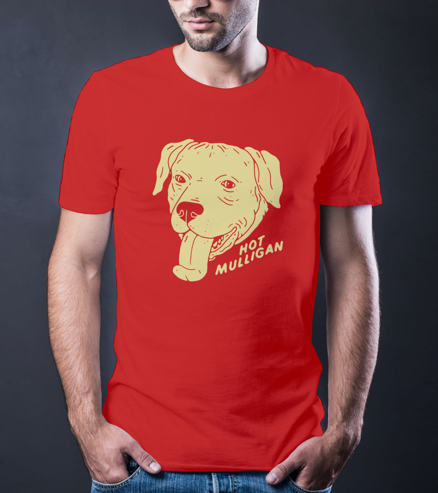 Hot Mulligan Panting Dog Red T-Shirt