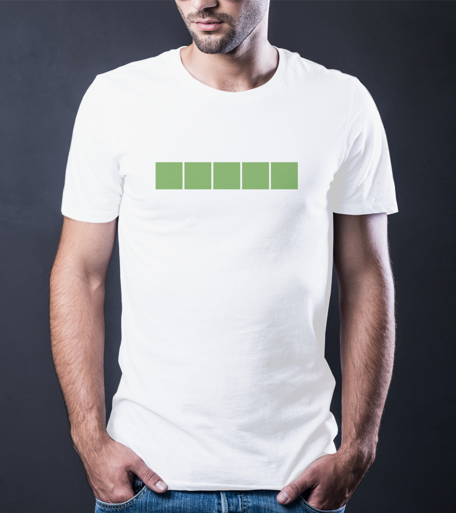 Word Up Green Squares Fanjoy Merch White T-Shirt