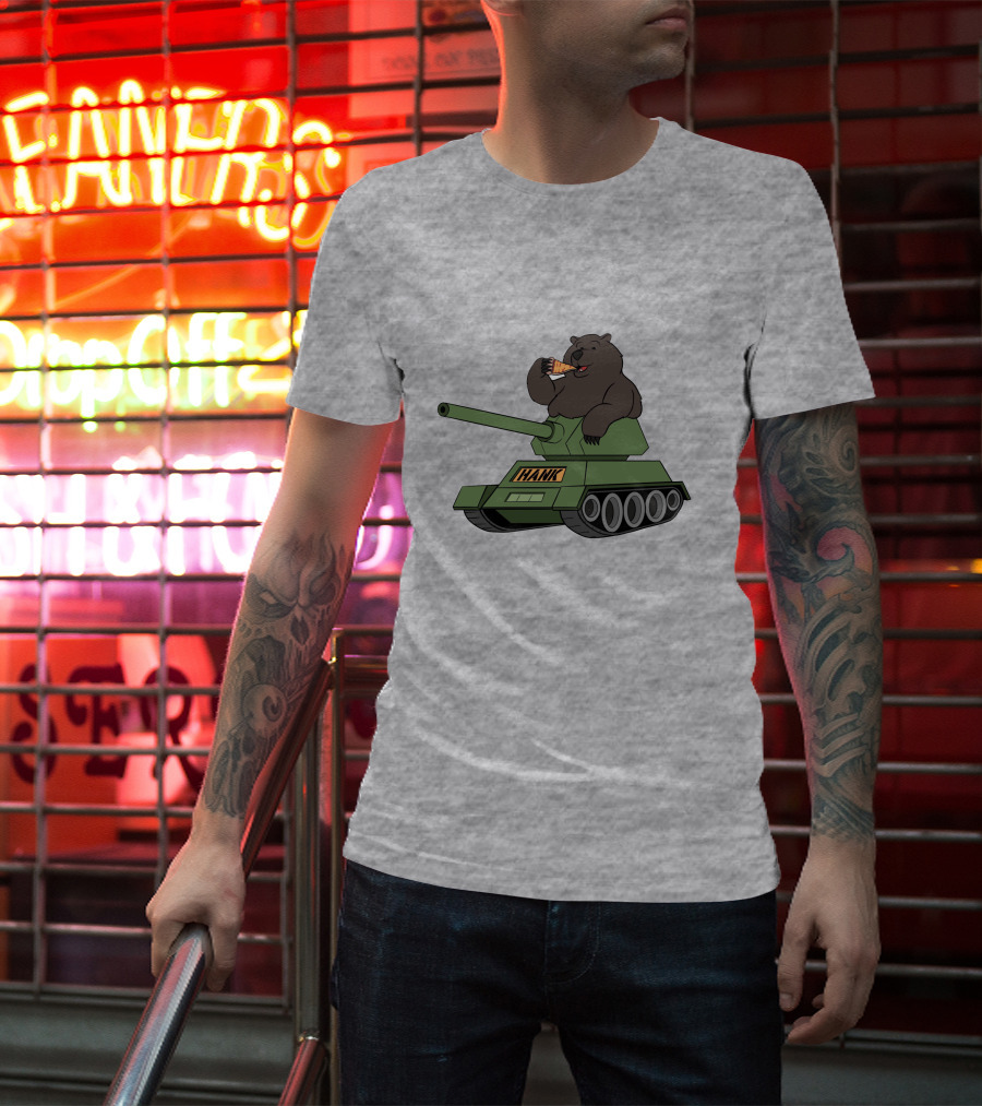 Pardon My Take Hank The Tank Bear Pizza Tank Big Cat T-Shirt