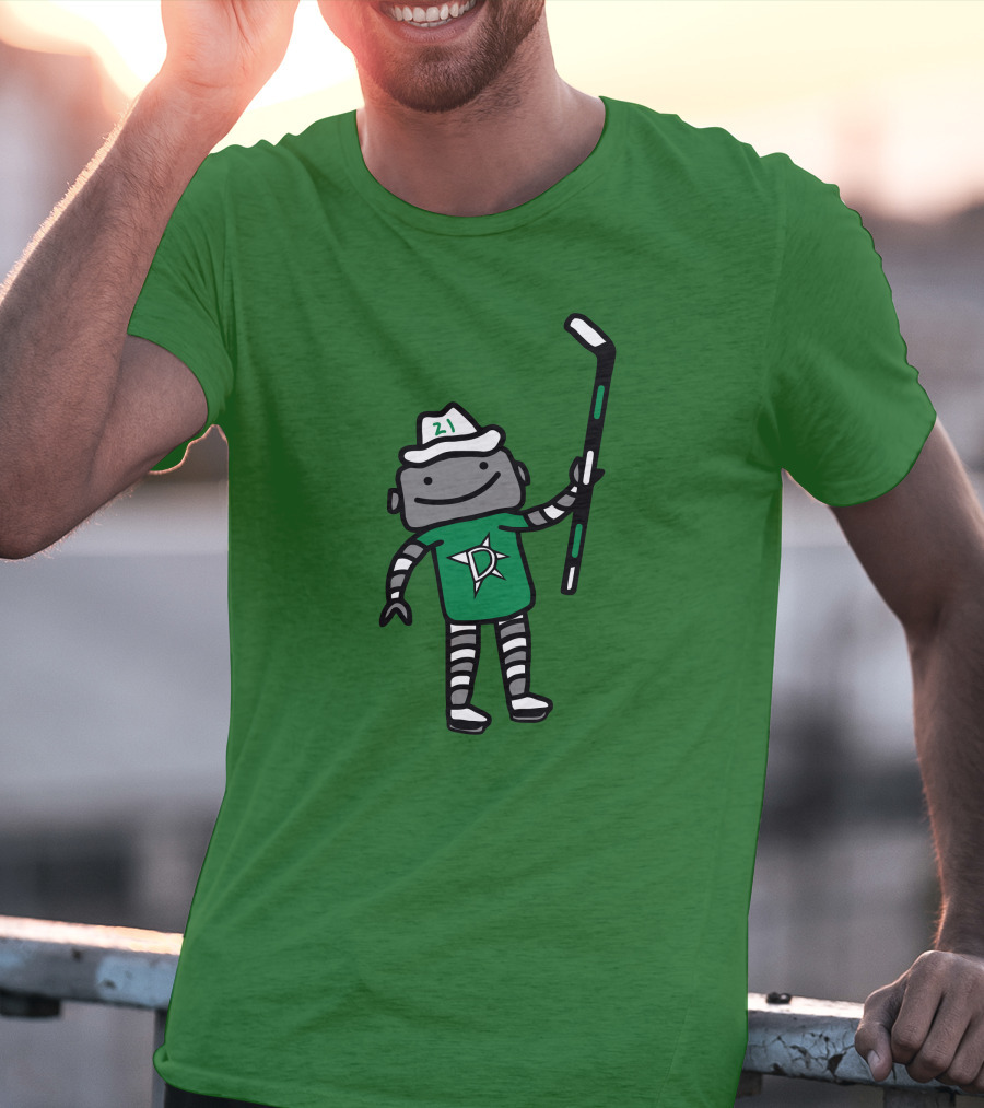Jason Robertson Dallas Stars Texas Robo Hockey 21 T-Shirt