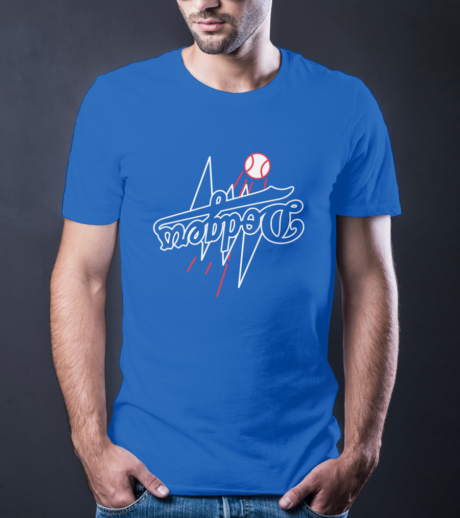 GoldenKnightGFX Dodgers Bolt Baseball T-Shirt