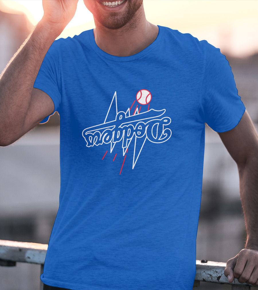 GoldenKnightGFX Dodgers Bolt Baseball T-Shirt