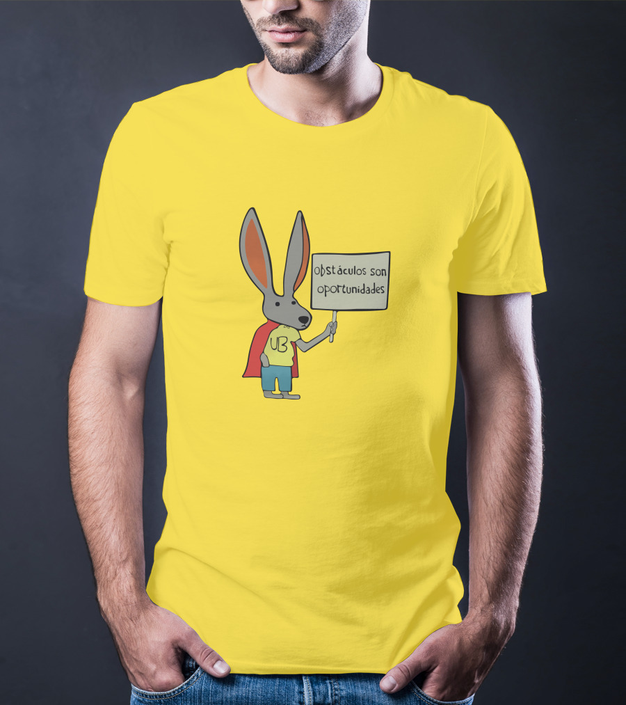 UB Conejo Obstáculos Son Oportunidades Amarillo T-Shirt